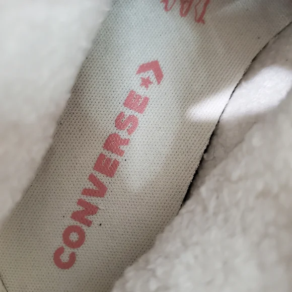 Converse Women's CTAS Lift Hi Sherpa A04256C Rust Pink/Egret Leather Sz 7 - Picture 15 of 15
